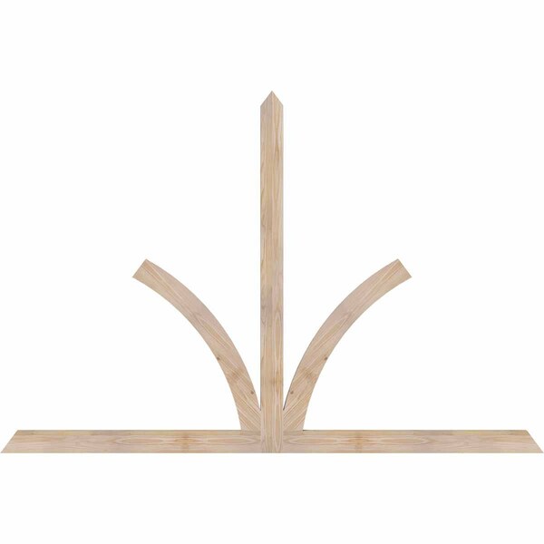 Ekena Millwork Richland Smooth Timber Gable Bracket, Douglas Fir, 84"W x 56"H x 1 1/2"D x 3 1/2"F, 16/12 Pitch GBW084X56X0204RIC00SDF - main